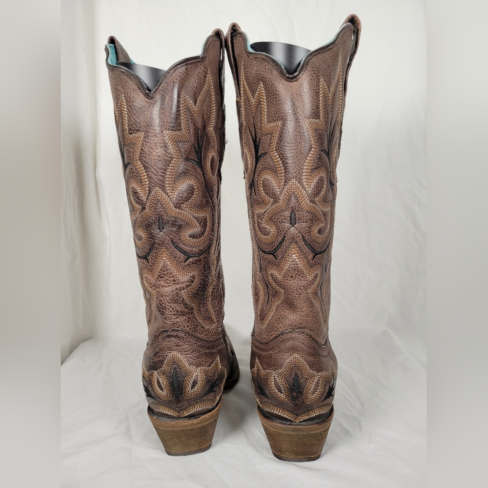 Corral Brown Western Leather Boots - Picture 8 of 16
